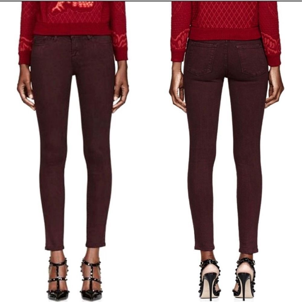 Frame burgundy le skinny de Jeanne jeans